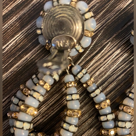 Double Helix crystal earrings. Clip one’s make a statem - Picture 5 of 5